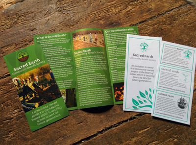 Some of the new promotional material we've had printed to promote the share offer