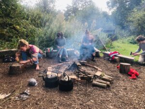 Creative Activities Crafting around the fire