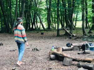 blindfold Walking Walking blindfolded through the woods